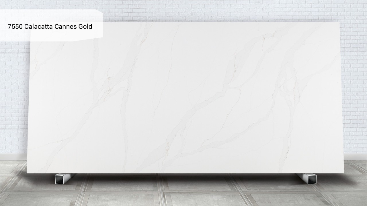 AVANT QUARTZ 7550 Calacatta Cannes Gold 2 AVANT QUARTZ 7550 Calacatta Cannes Gold - obrazek 2